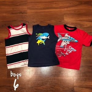 BUNDLE OF 3 SIZE 6 BOYS TEE/TANKS